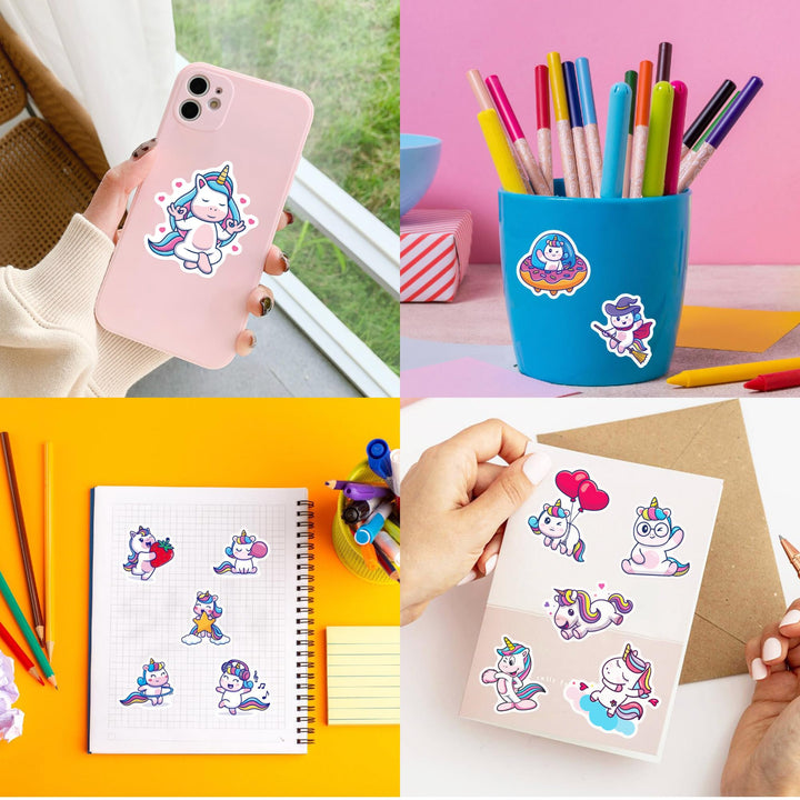 Cute Vinyl Stickers Pack – Waterproof &amp; Self - Adhesive - Finemoe