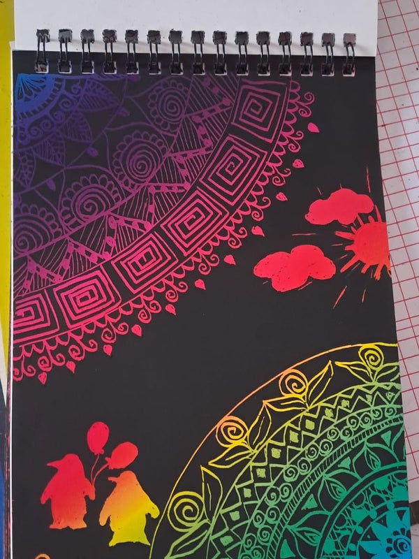 Customer photo of the Magic Scratch Art Book