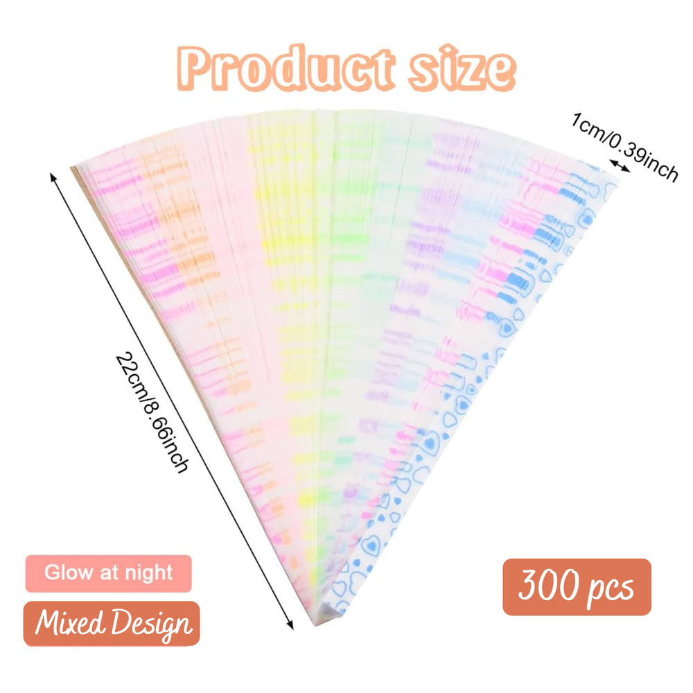 Glow in the Dark Star Origami Strips 300 Sheets - Finemoe
