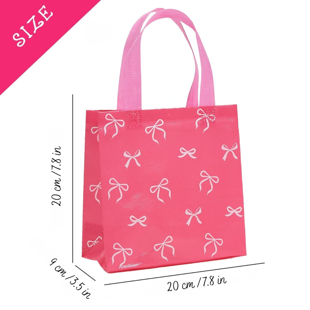 Kids Return Gift Bags – Pink Bows & Science Theme (Pack of 12) - Finemoe