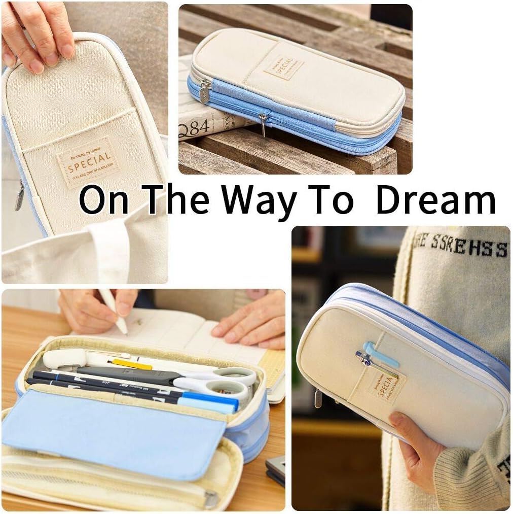 Large Pencil Case – in Multiple Colors - Finemoe