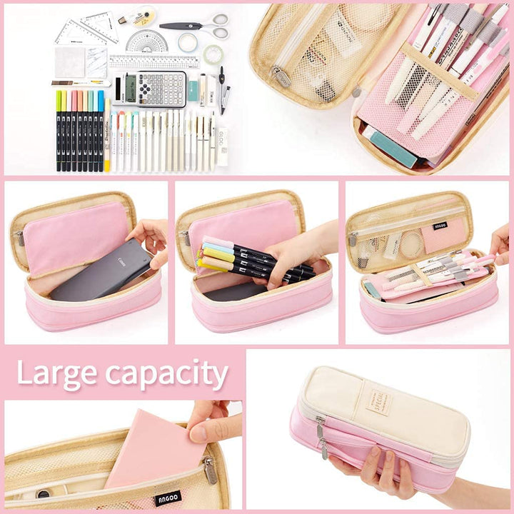Large Pencil Case – in Multiple Colors - Finemoe
