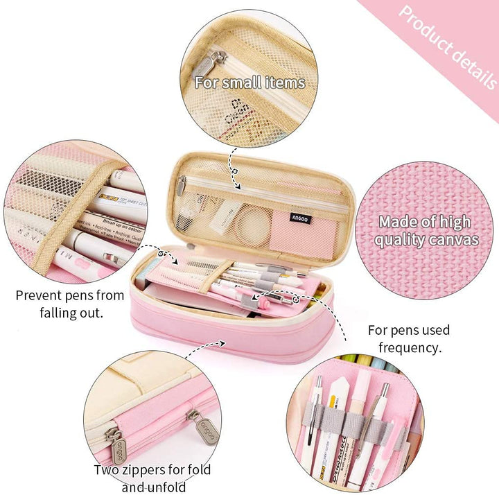 Large Pencil Case – in Multiple Colors - Finemoe