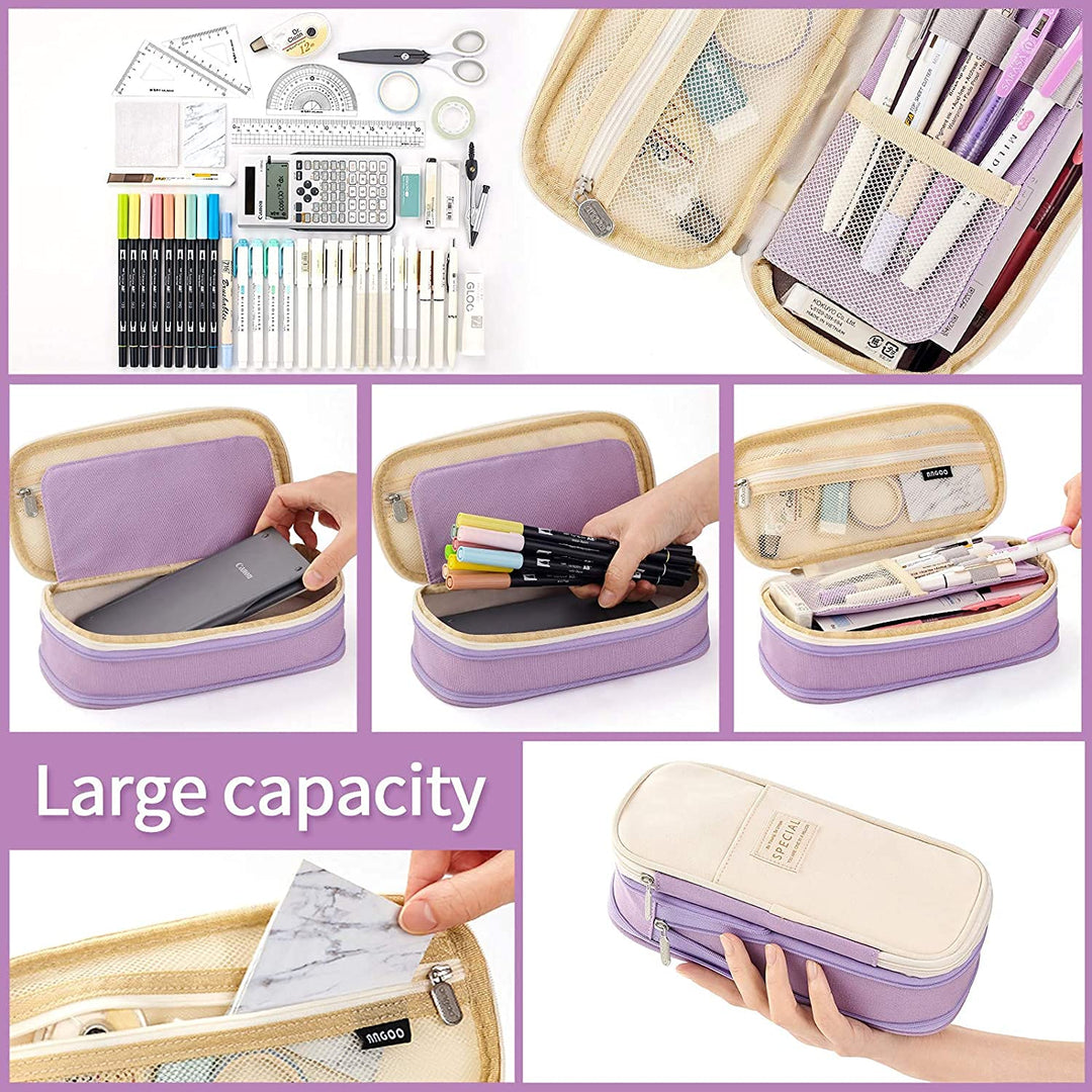 Large Pencil Case – in Multiple Colors - Finemoe
