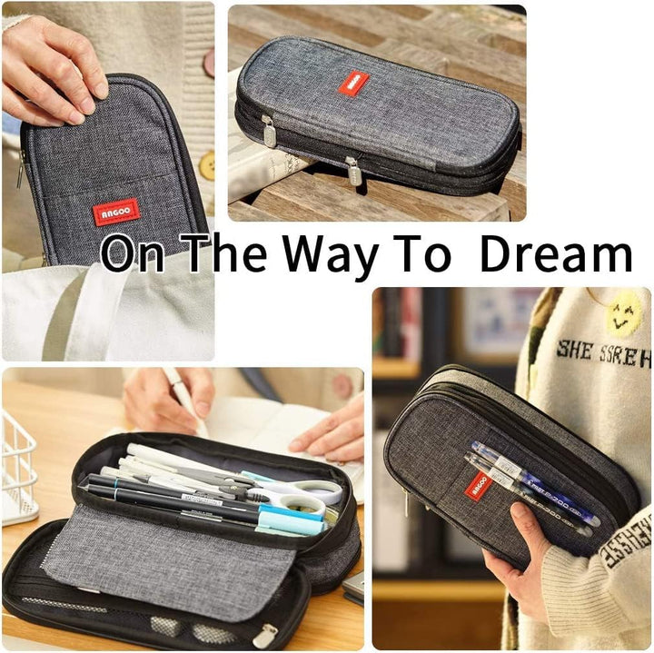 Large Pencil Case – in Multiple Colors - Finemoe