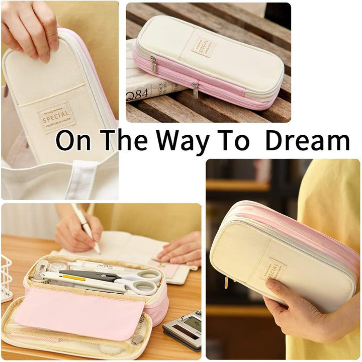 Large Pencil Case – in Multiple Colors - Finemoe