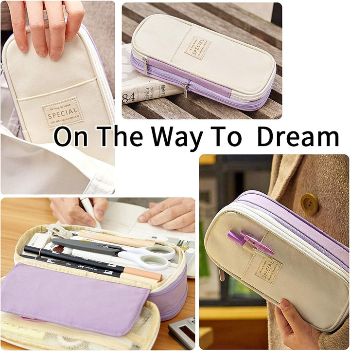 Large Pencil Case – in Multiple Colors - Finemoe