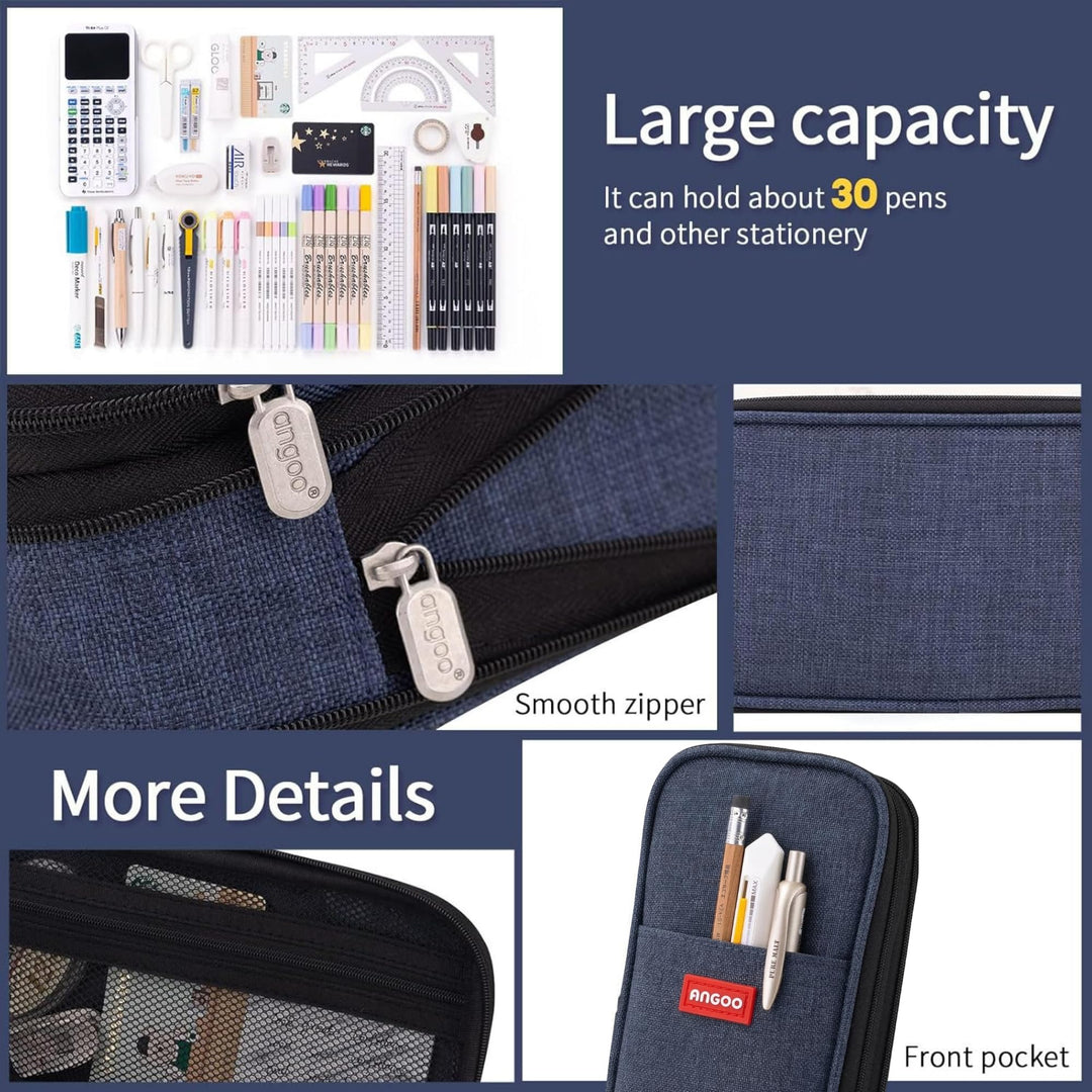 Large Pencil Case – in Multiple Colors - Finemoe