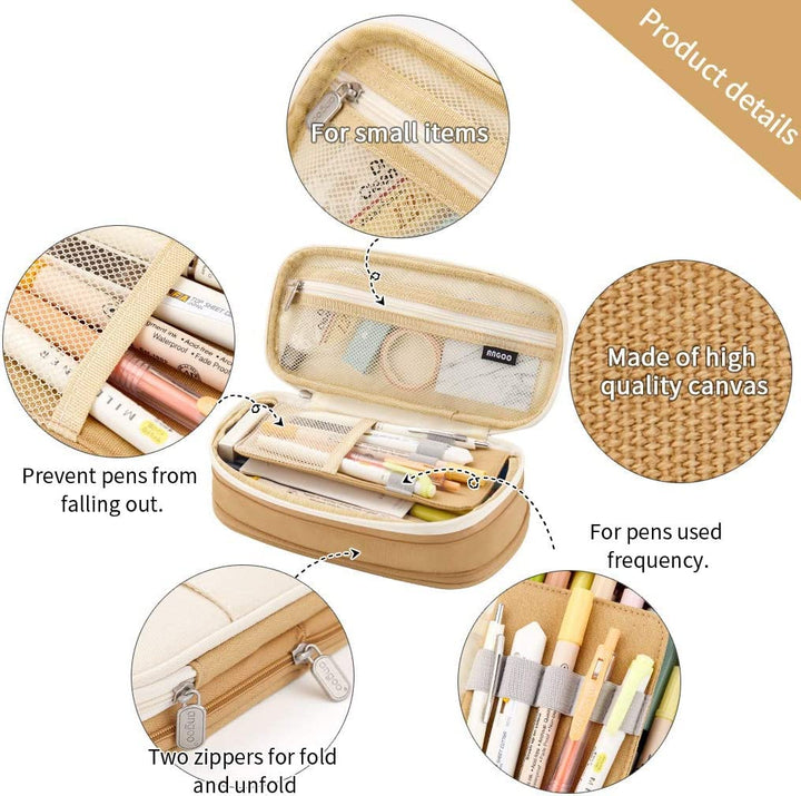 Large Pencil Case – in Multiple Colors - Finemoe
