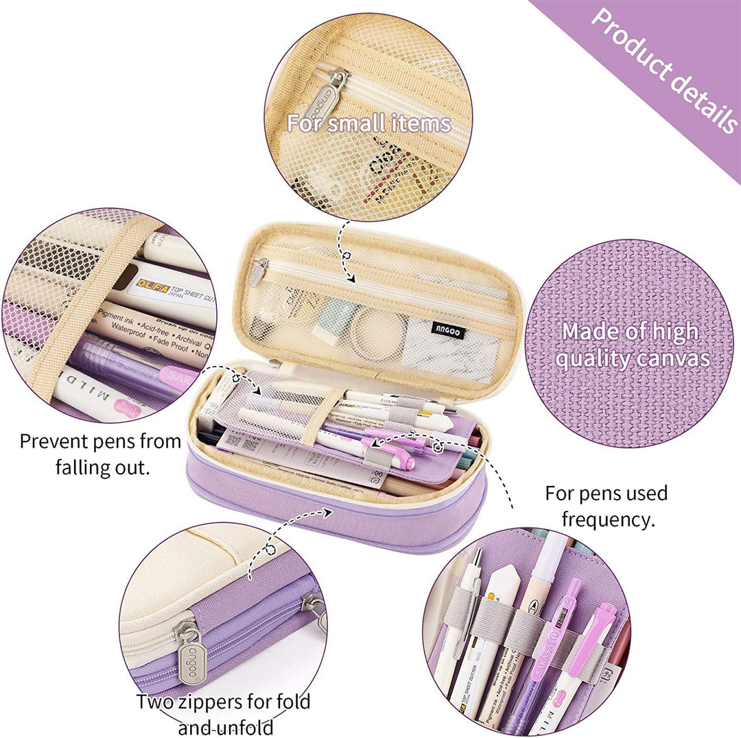 Large Pencil Case – in Multiple Colors - Finemoe