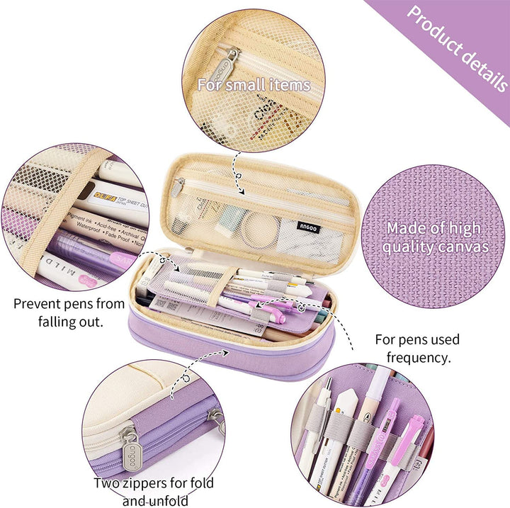 Large Pencil Case – in Multiple Colors - Finemoe