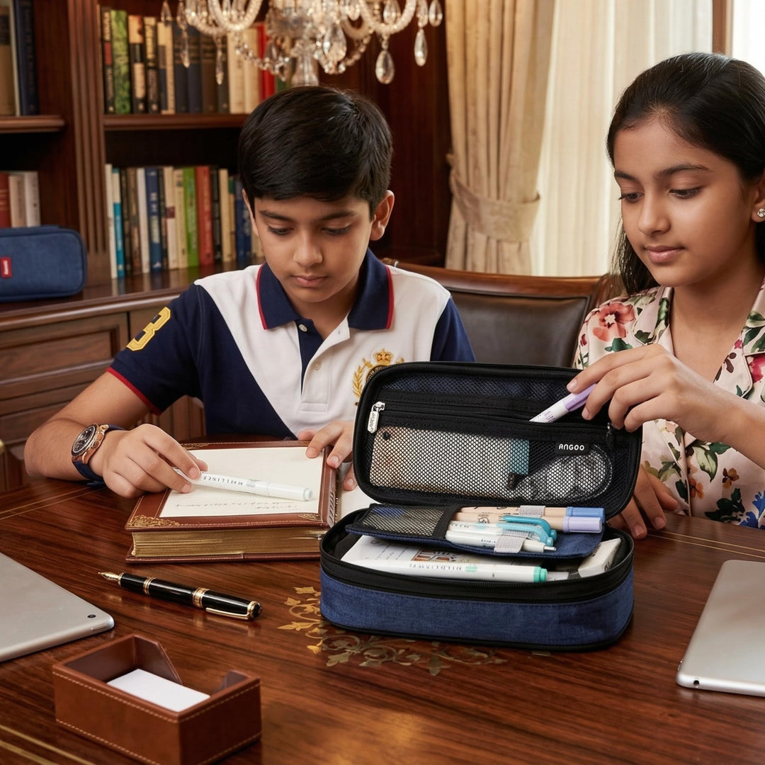 Large Pencil Case – in Multiple Colors - Finemoe