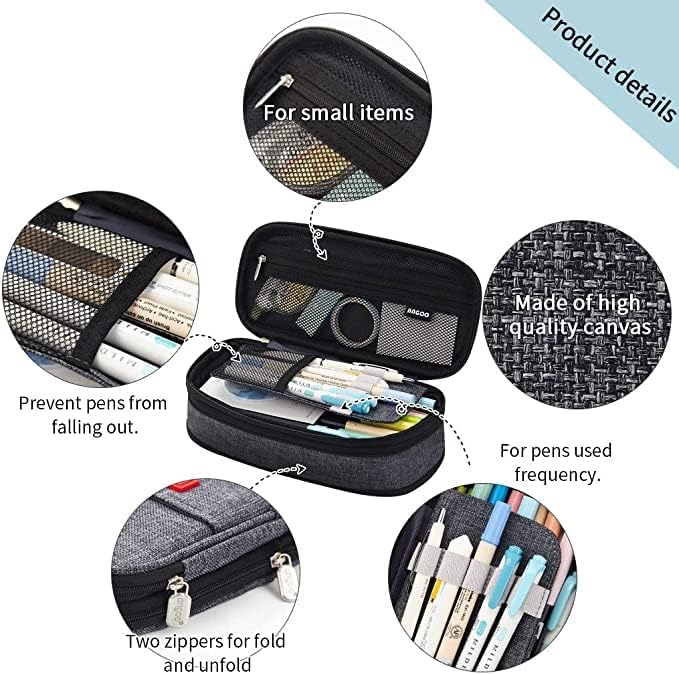 Large Pencil Case – in Multiple Colors - Finemoe