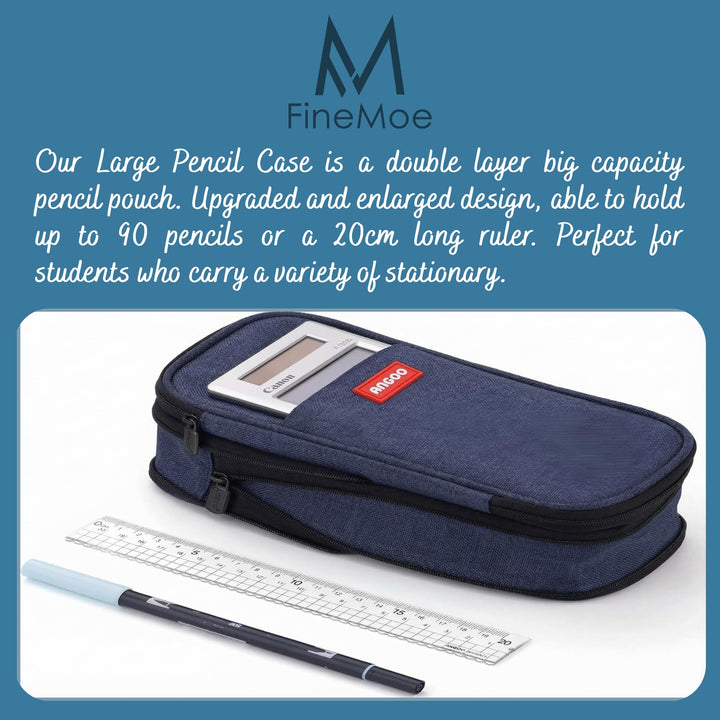 Large Pencil Case – in Multiple Colors - Finemoe