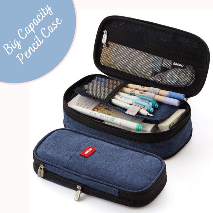 Large Pencil Case – in Multiple Colors - Finemoe