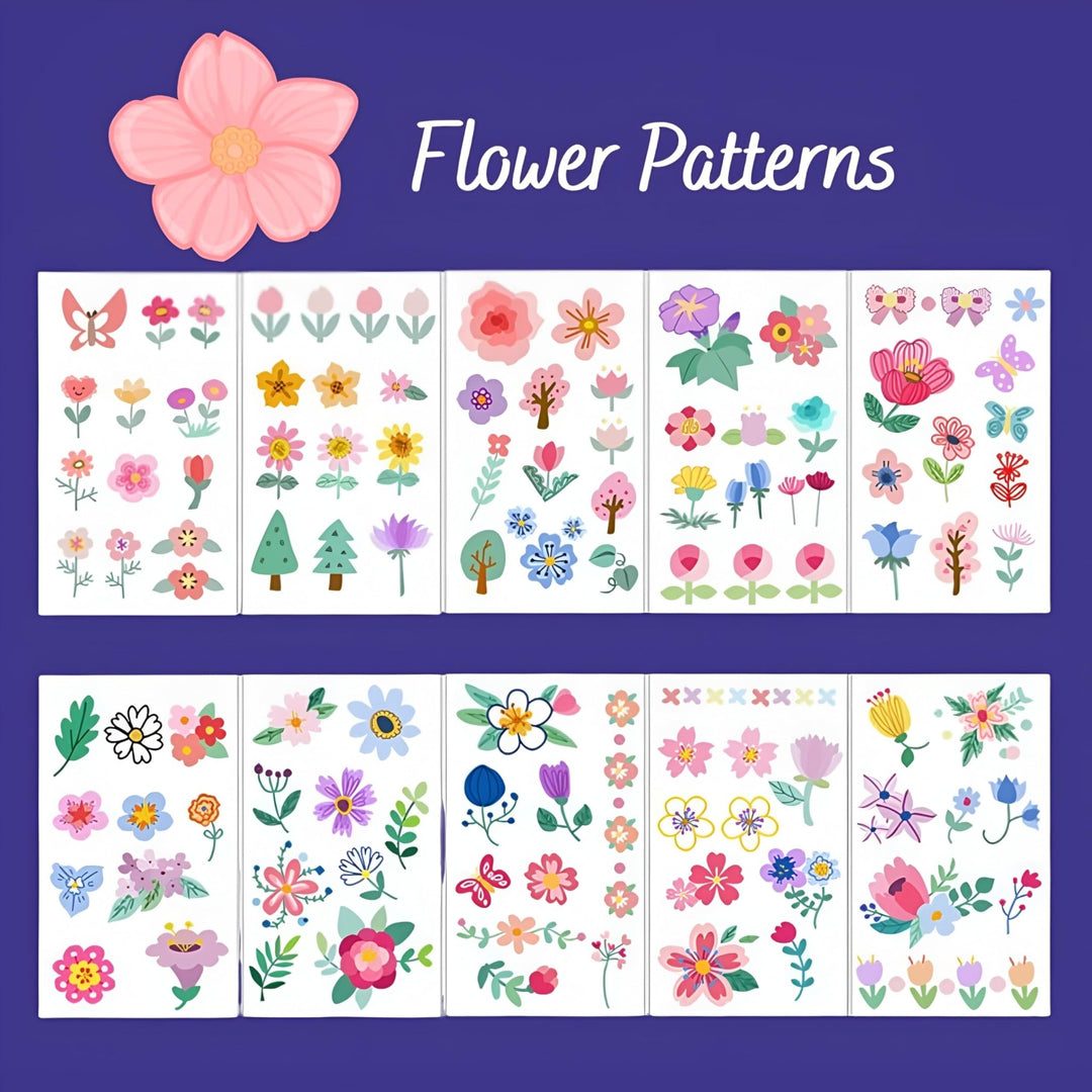 Temporary Tattoo Stickers for Kids – Waterproof Set (30 Pcs) - Finemoe