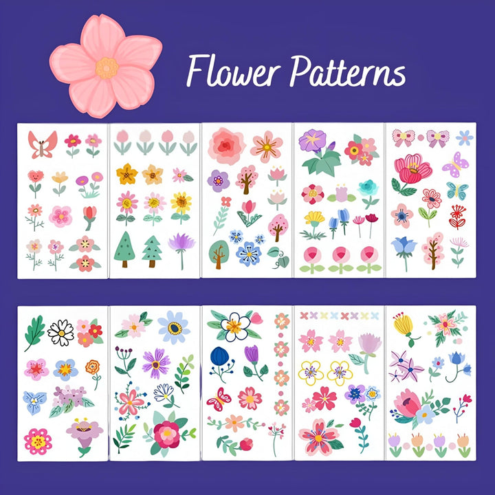 Temporary Tattoo Stickers for Kids – Waterproof Set (30 Pcs) - Finemoe