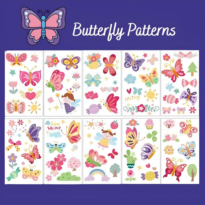 Temporary Tattoo Stickers for Kids – Waterproof Set (30 Pcs) - Finemoe
