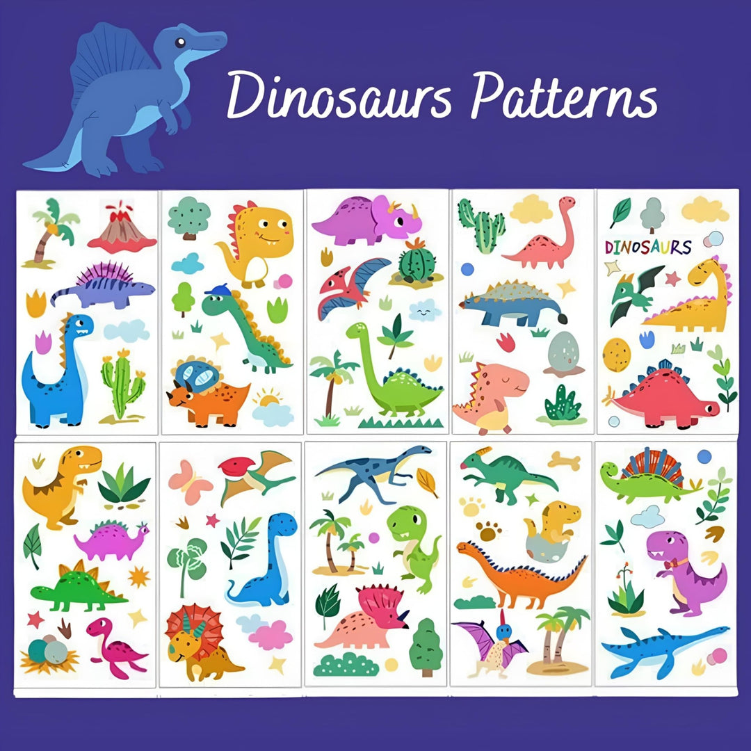 Temporary Tattoo Stickers for Kids – Waterproof Set (30 Pcs) - Finemoe