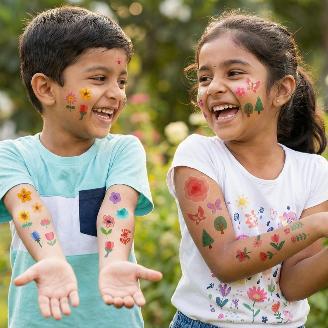 Temporary Tattoo Stickers for Kids – Waterproof Set (30 Pcs) - Finemoe