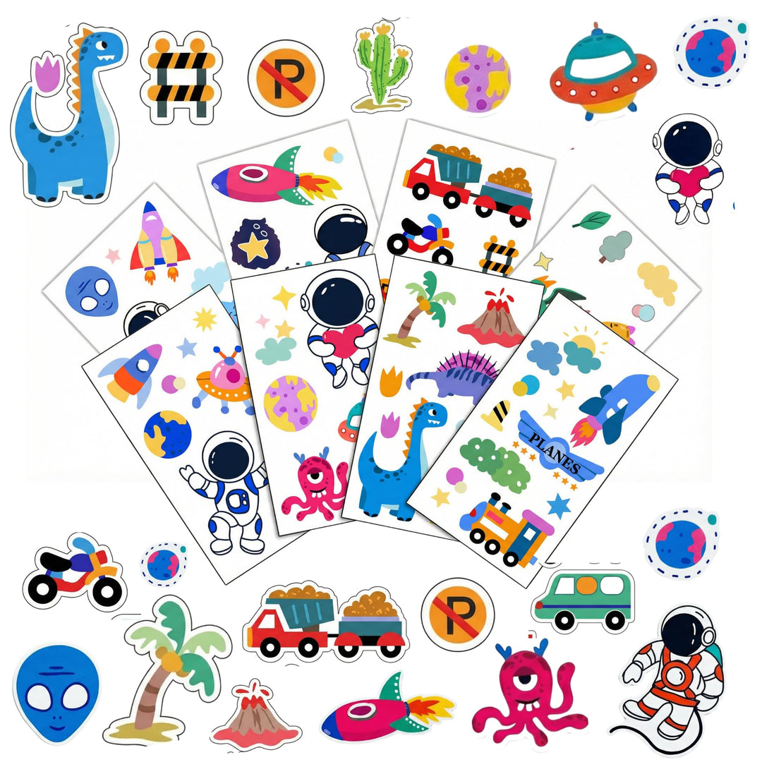 Temporary Tattoo Stickers for Kids – Waterproof Set (30 Pcs) - Finemoe