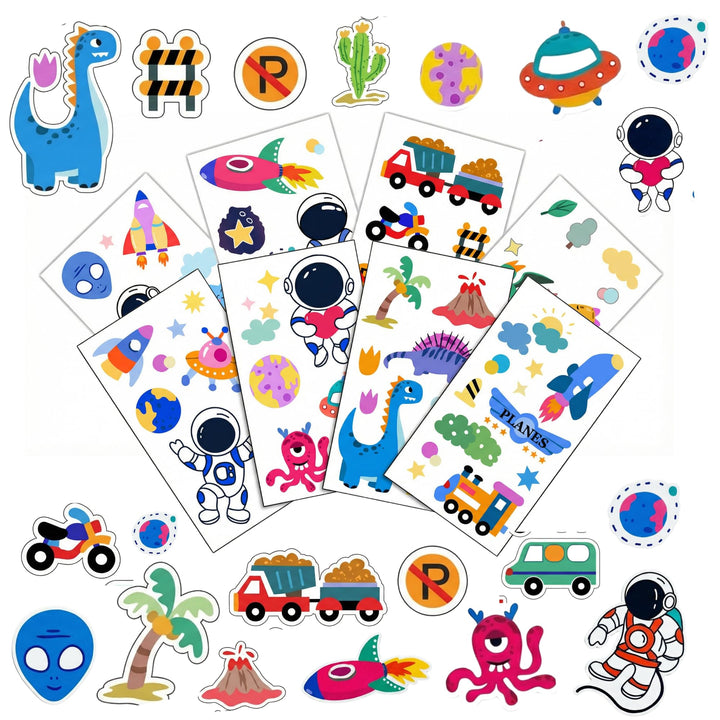 Temporary Tattoo Stickers for Kids – Waterproof Set (30 Pcs) - Finemoe